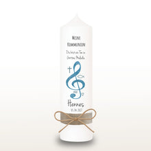 Lade das Bild in den Galerie-Viewer, Kommunionkerze &quot;Hennes&quot; - personalisiert
