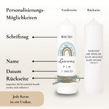 Taufkerze Regenbogen Sterne blau – Ansicht 4