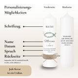 Taufkerze Eukalyptusfisch khaki – Ansicht 4