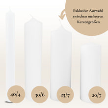 Lade das Bild in den Galerie-Viewer, Taufkerze Eukalyptus Regenbogen grau – Ansicht 7
