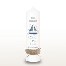 Lade das Bild in den Galerie-Viewer, Kommunionkerze &quot;Matheo&quot; - personalisiert
