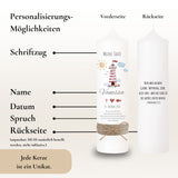 Taufkerze Wal Symbole blau – Ansicht 4