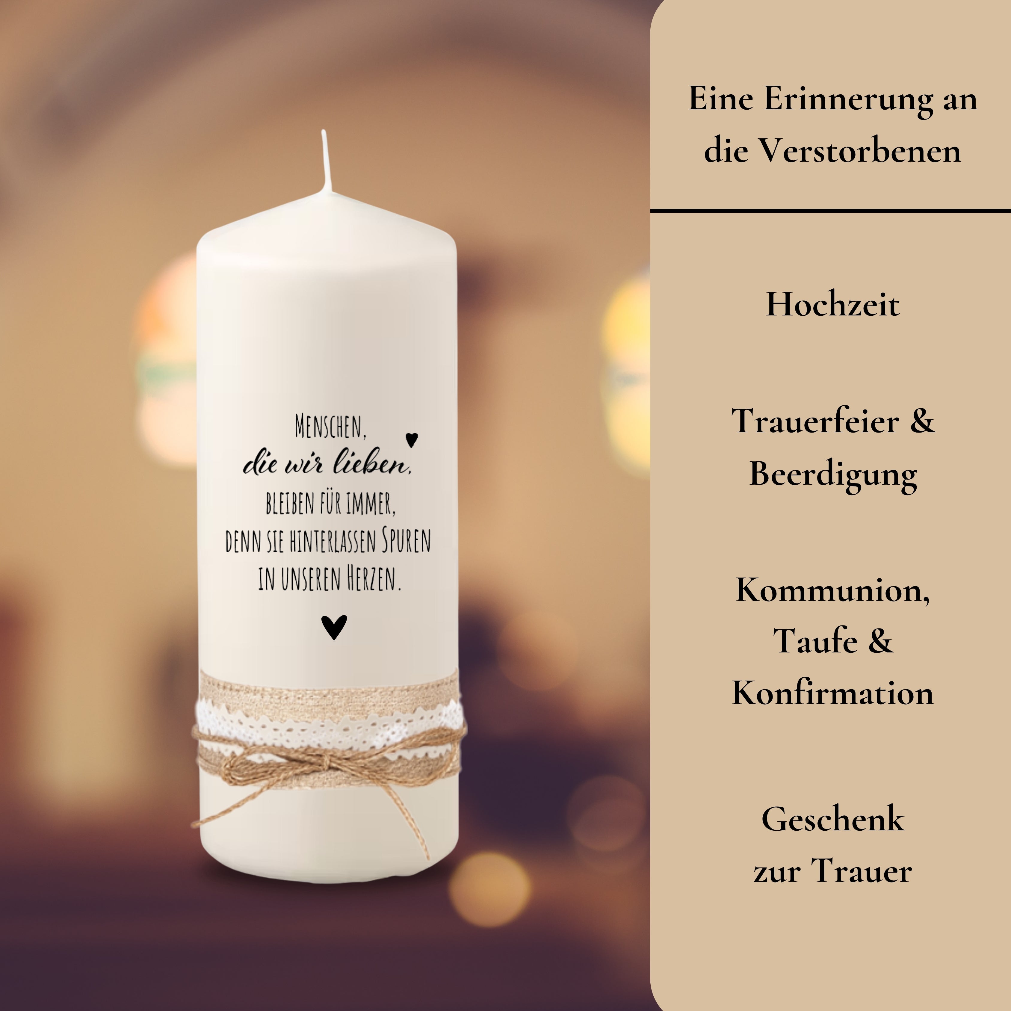 Trauerkerze "Eiche"