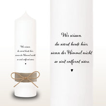 Charger l'image dans la galerie, Trauerkerze "Hansi"

