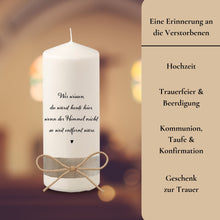 Load image into Gallery viewer, Trauerkerze &quot;Hansi&quot;
