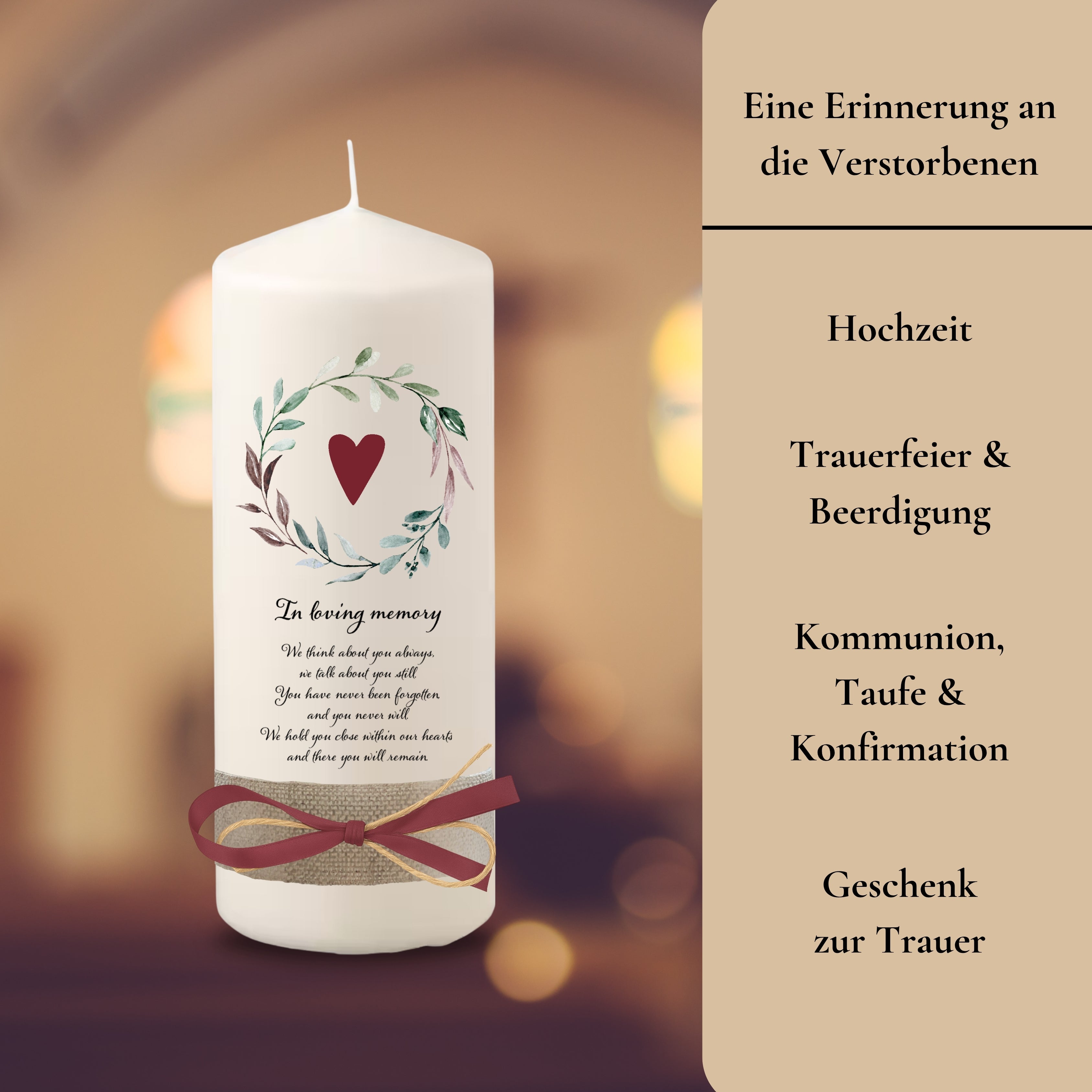 Trauerkerze "Jasmin"