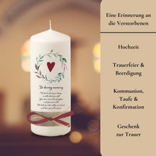 Load image into Gallery viewer, Trauerkerze &quot;Jasmin&quot;
