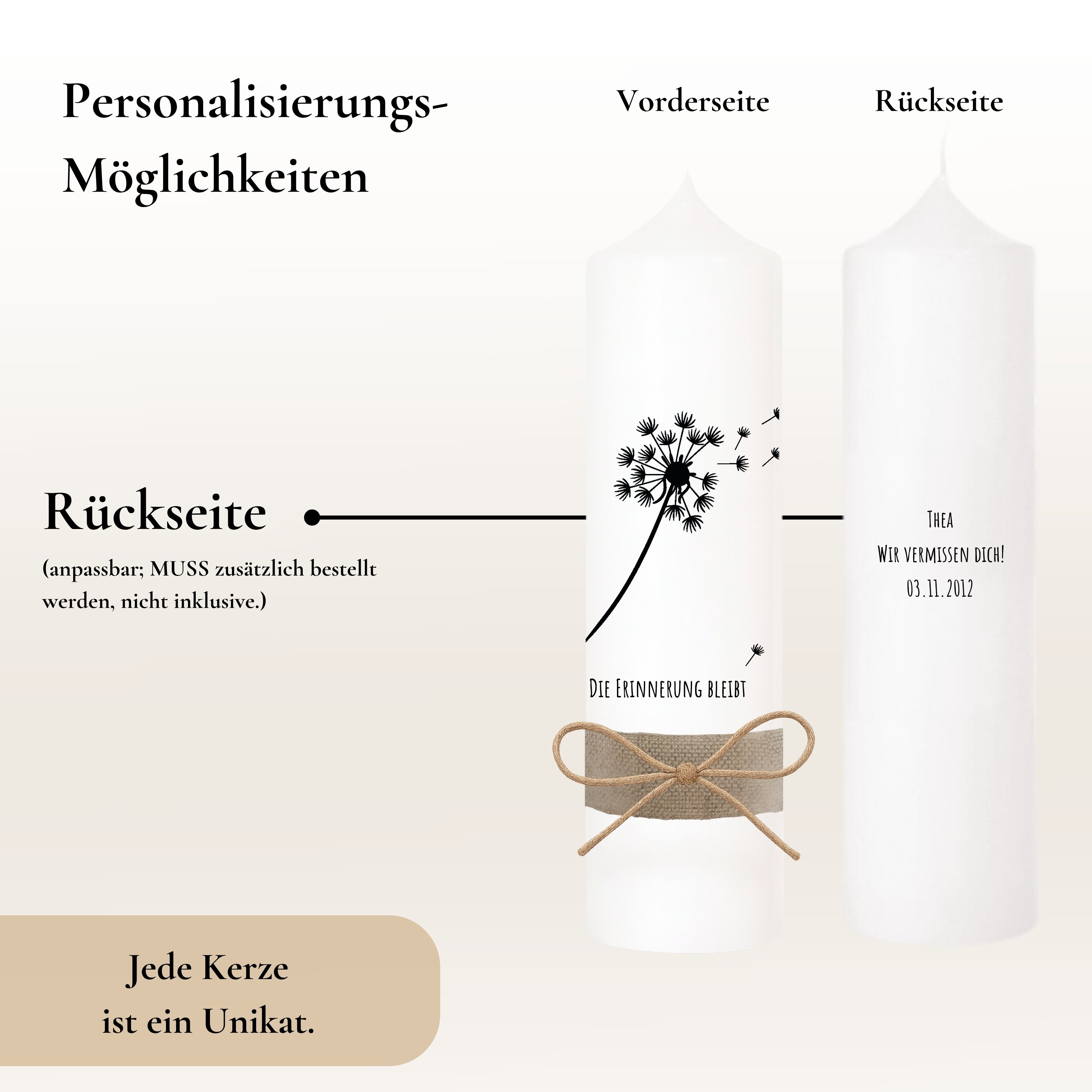 Trauerkerze "Jeff"