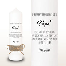 Charger l'image dans la galerie, Trauerkerze "Wolfi" - personalisiert
