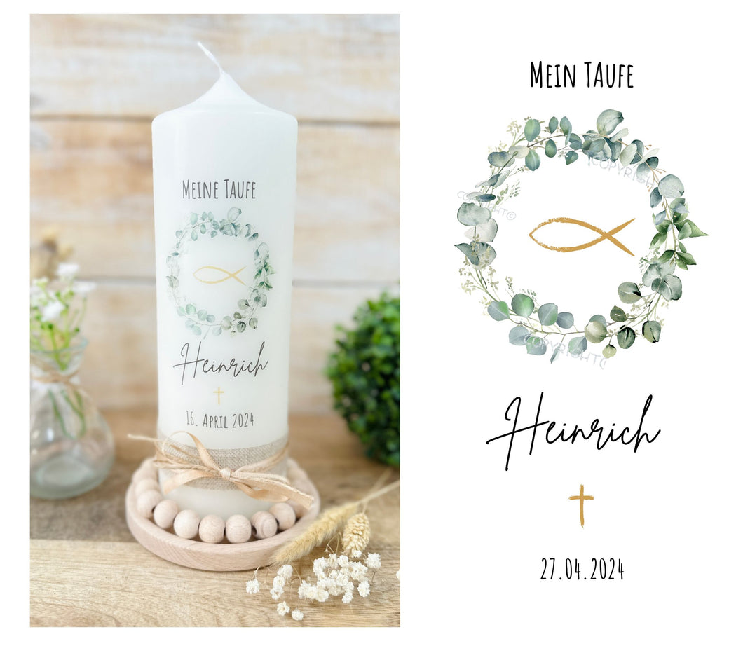 Bougie de baptême / bougie de confirmation 