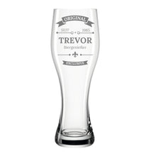 Charger l&#39;image dans la galerie, Weizenglas mit Gravur Leonardo - Personalisiertes Geburtstagsgeschenk für Männer
