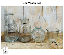 Lade das Bild in den Galerie-Viewer, Vasen Set &quot;Vanni&quot; kleine Glasvasen im Set
