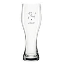 Charger l'image dans la galerie, Weizenglas mit Gravur Leonardo - Personalisiertes Geburtstagsgeschenk für Männer

