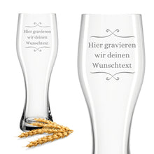 Charger l&#39;image dans la galerie, Weizenglas mit Gravur Leonardo - Personalisiertes Geburtstagsgeschenk für Männer
