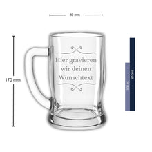 Charger l'image dans la galerie, Bierglas mit Gravur Leonardo - Personalisiertes Geburtstagsgeschenk für Männer
