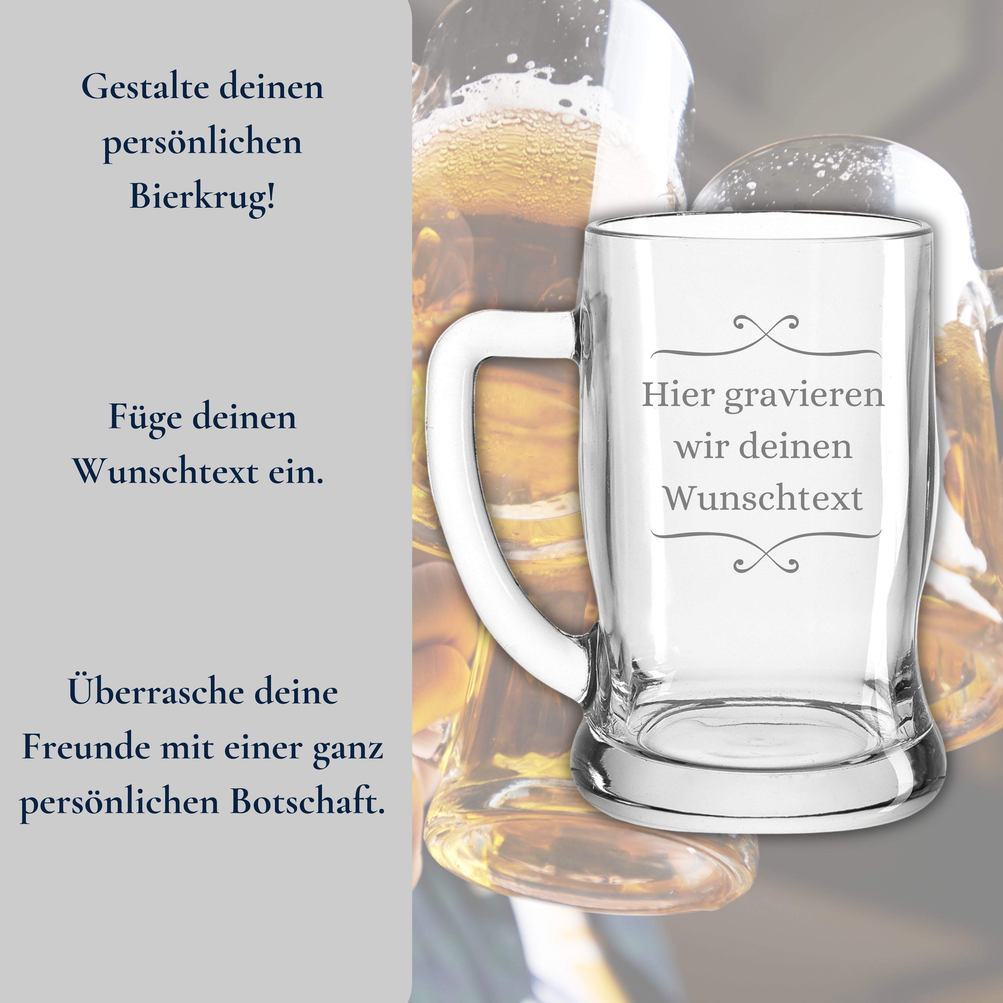 Bierkrug LEONARDO TAVERNA mit Gravur Wunschtext – Ansicht 3