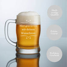Charger l&#39;image dans la galerie, Bierglas mit Gravur Leonardo - Personalisiertes Geburtstagsgeschenk für Männer
