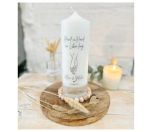 Load image into Gallery viewer, Wedding candle &quot;Katharina&quot; mini heart gold - personalised
