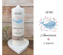Load image into Gallery viewer, Christening candle / confirmation candle &quot;Karsten&quot; rainbow green - personalised
