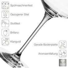 Lade das Bild in den Galerie-Viewer, Leonardo Weinglas mit Gravur Name vertikal Geburtstagsgeschenk
