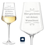 Weißweinglas mit Gravur Wunschtext – Ansicht 2
