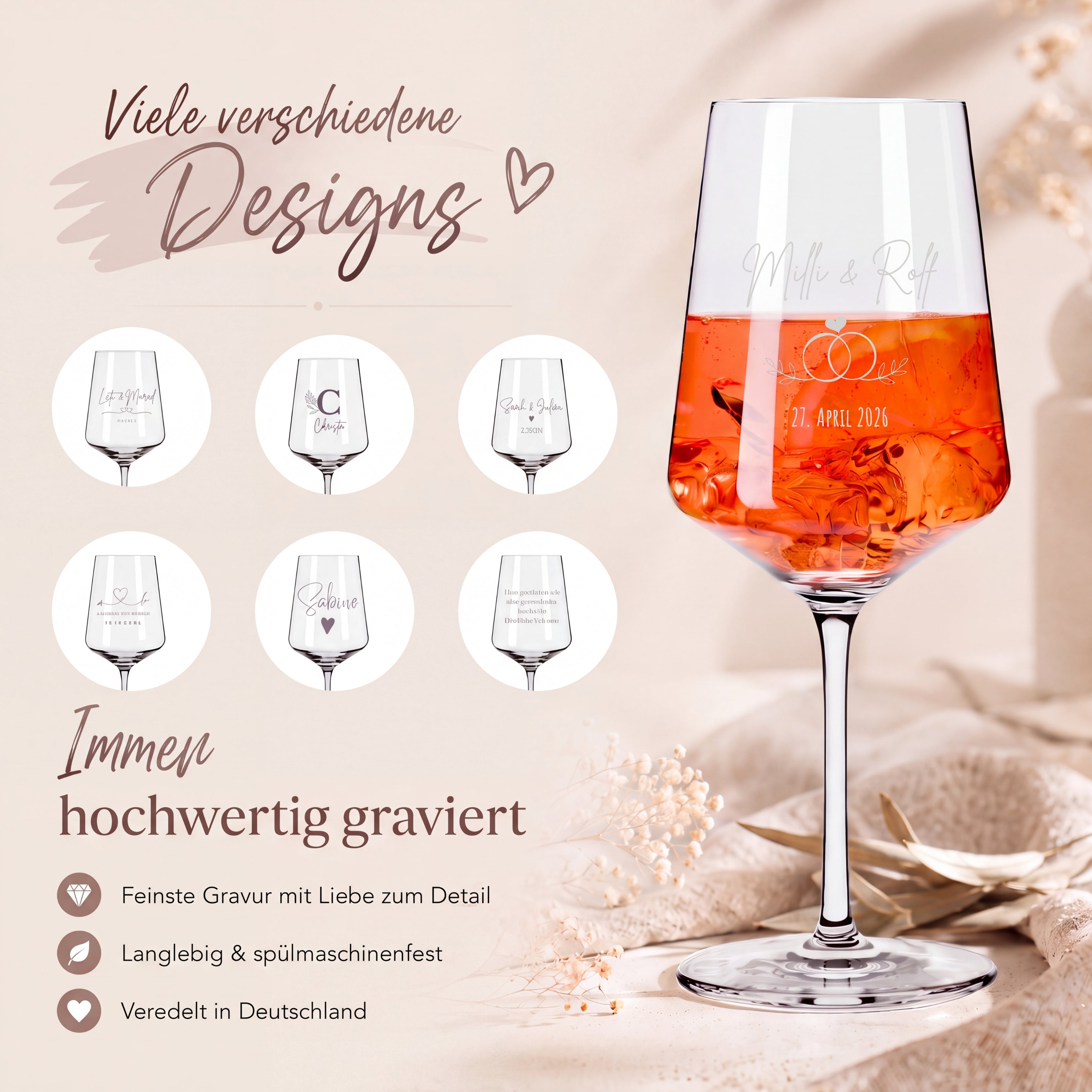 Weißweingläser RITZENHOFF mit Gravur – Ansicht 3