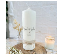 Load image into Gallery viewer, Wedding candle &quot;Sarah&quot; mini heart - personalised
