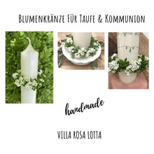 Lade das Bild in den Galerie-Viewer, Blumenkranz &quot;Flora&quot; weiß - Kerzenzubehör
