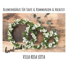 Lade das Bild in den Galerie-Viewer, Blumenkranz &quot;Flora&quot; weiß - Kerzenzubehör
