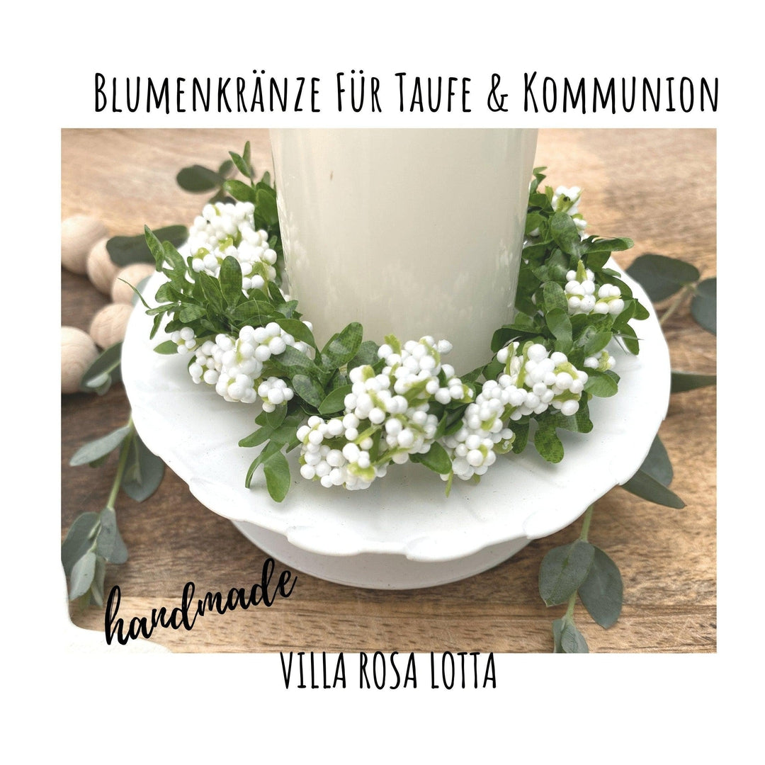 blumenkranz aufbewahren Handmade Blumenkranz "Flora" weiß