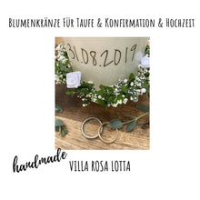 Lade das Bild in den Galerie-Viewer, Blumenkranz &quot;Rosen&quot; weiß - Kerzenzubehör
