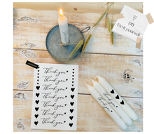 Load image into Gallery viewer, Candle foil/candle tattoo &quot;Zander&quot; Nice that you&#39;re here - candle sticker DIY
