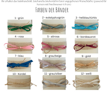 Charger l&#39;image dans la galerie, Ruban pour bougie/ruban déco au choix comprenant ruban de jute &amp; cordon de jute
