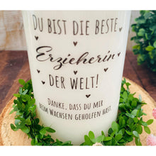 Load image into Gallery viewer, Geschenk / Abschieds-Kerze &quot;Sybille&quot; Kita
