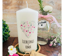 Lade das Bild in den Galerie-Viewer, Geschenk Kerze &quot;Lieblings Oma&quot; zum Muttertag
