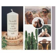 Load image into Gallery viewer, Geschenk Kerze mit Spruch „Besonders Anders“ Mitbringsel - Rückseite personalisierbar
