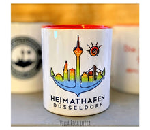 Lade das Bild in den Galerie-Viewer, Heimathafen Düsseldorf Tasse Becher &quot;Düssel&quot; rot &amp; blau
