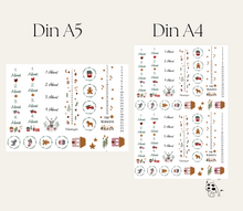 Load image into Gallery viewer, Kerzenfolie Kerzentattoo &quot; Caspar - Adventskranzkerze &quot; Weihnachtsgeschenk | Zahlen 1-4 | Dala | Haus | Stabkerze - Kerzensticker DIY
