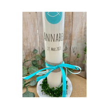 Load image into Gallery viewer, Kommunionkerze &quot;Annabel&quot; christliche Symbole - personalisiert
