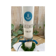 Load image into Gallery viewer, Kommunionkerze &quot;Kasimir&quot; christliche Symbole - personalisiert
