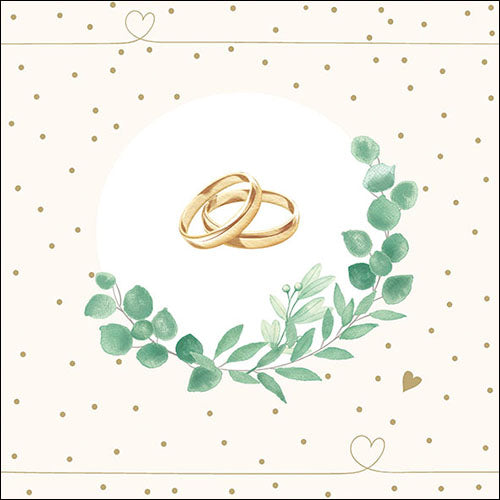Servietten Ringe und Blätterkranz lila zur Hochzeit (20 Stück)