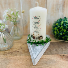 Charger l&#39;image dans la galerie, Tischdeko &amp; Geschenk &amp; Untersetzer Herz &quot;Herbie&quot; vintage grau &amp; natur

