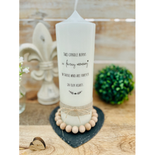 Charger l&#39;image dans la galerie, Trauerkerze &quot;Dan&quot; *This candle burns in loving memory...* Spruch
