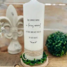 Charger l&#39;image dans la galerie, Trauerkerze &quot;Dan&quot; *This candle burns in loving memory...* Spruch

