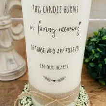 Charger l&#39;image dans la galerie, Trauerkerze &quot;Dan&quot; *This candle burns in loving memory...* Spruch
