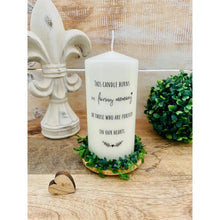 Charger l&#39;image dans la galerie, Trauerkerze &quot;Dan&quot; *This candle burns in loving memory...* Spruch
