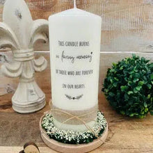 Charger l&#39;image dans la galerie, Trauerkerze &quot;Dan&quot; *This candle burns in loving memory...* Spruch
