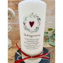 Lade das Bild in den Galerie-Viewer, Trauerkerze &quot;Jasmin&quot; *In loving memory* Spruch
