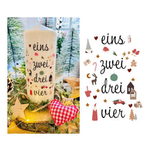 Lade das Bild in den Galerie-Viewer, Weihnachtskerze/Adventskerze &quot;Arun&quot; Kalenderkerze 1-4
