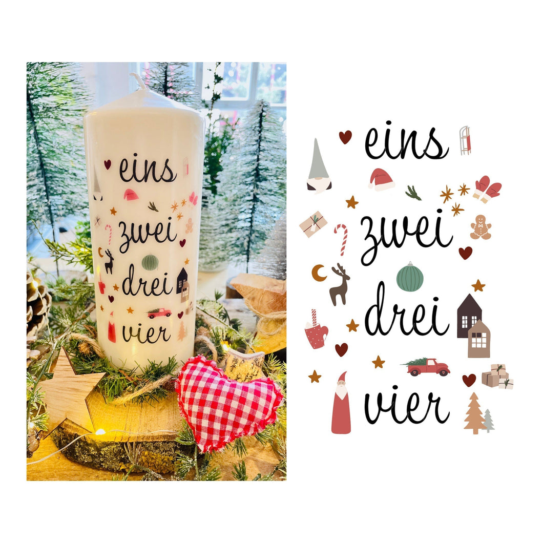 Weihnachtskerze/Adventskerze 